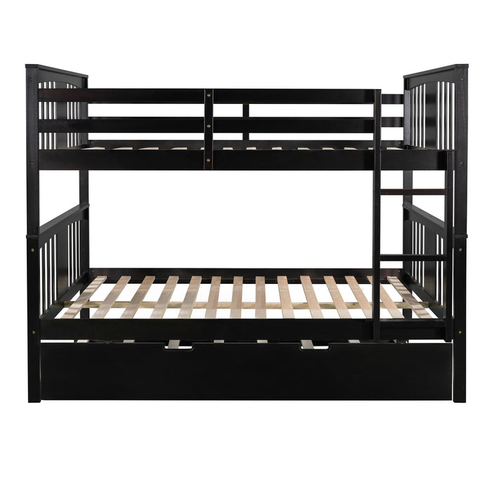 Simple Living Full over Full Bunk Bed with Twin Size Trundle