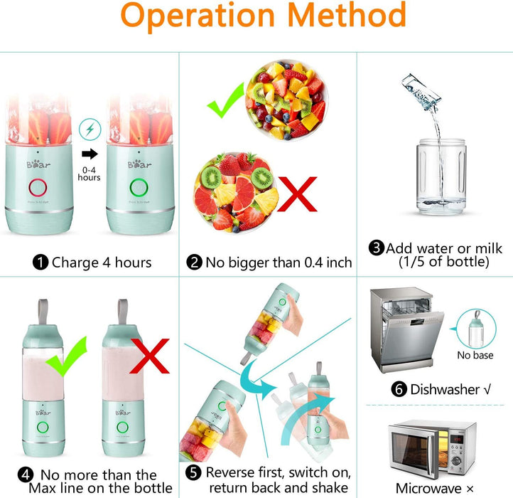 Bear Portable Blender - USB Rechargeable