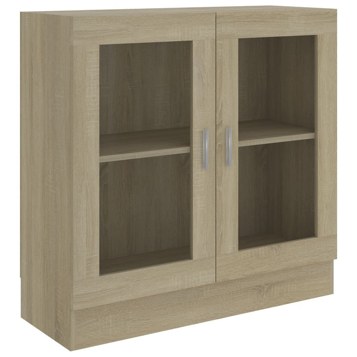 Vitrine Cabinet Sonoma Oak 32.5"x12"x31.5" Chipboard