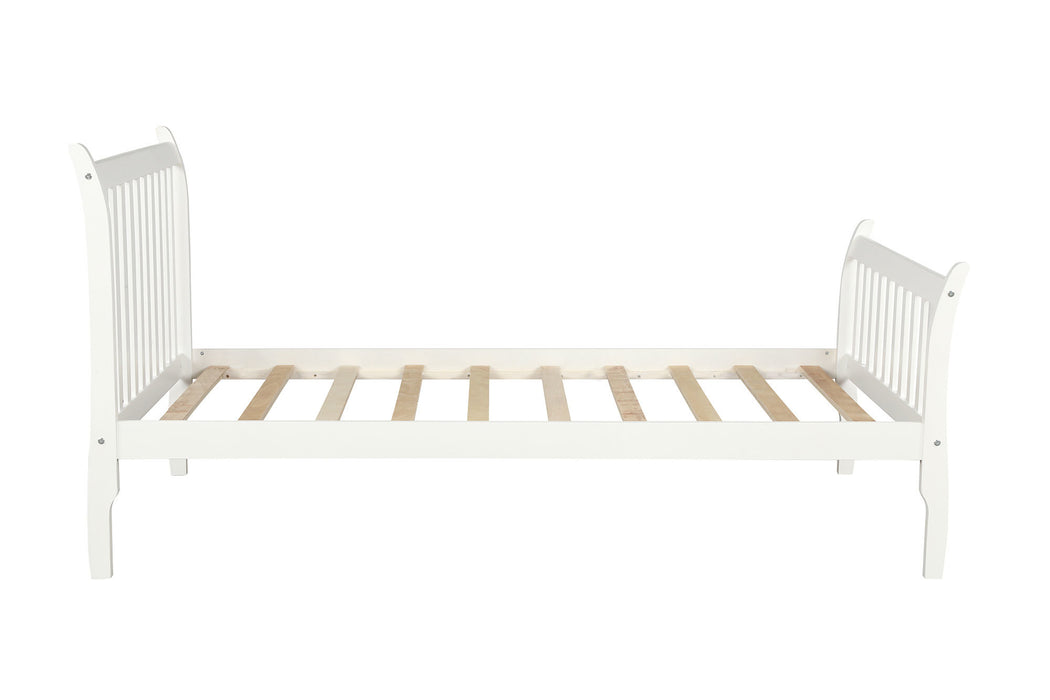 New Space Platform Twin Bed Frame Mattress Foundation with Wood Slat Support