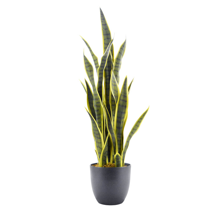 85cm Sansewieria trifasciata 22lvs Fake Plants with 7" black pot