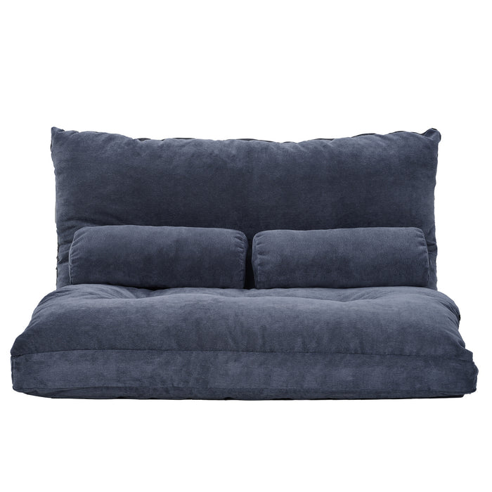 Oris Fur. Sofa Bed Adjustable Folding Futon Sofa Video Gaming Sofa Lounge Sofa with Two Pillows RT