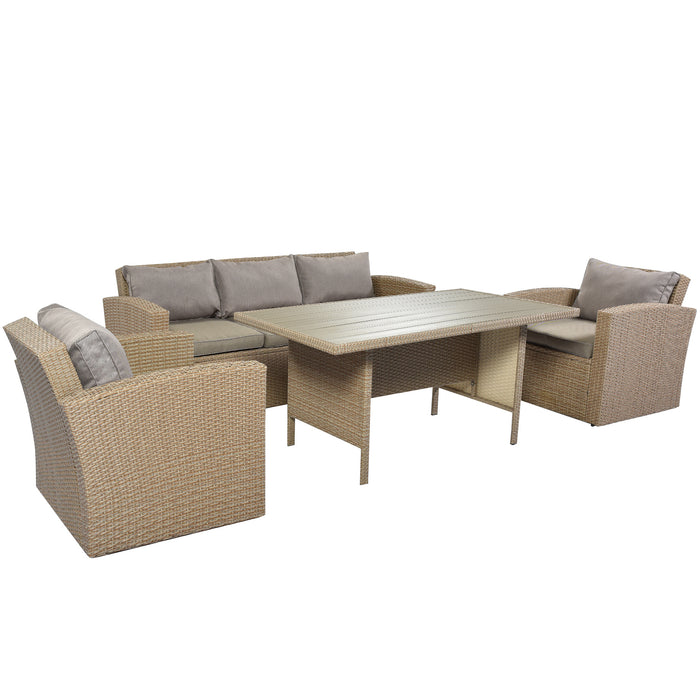 4-Piece Conversation Outdoor Patio Furniture Set