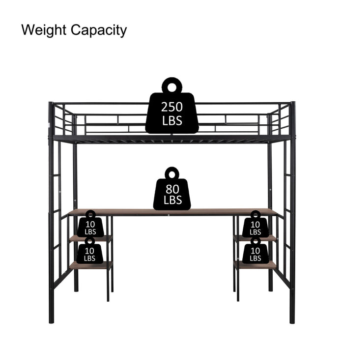 Gaston Vintage Left Bed With Desk