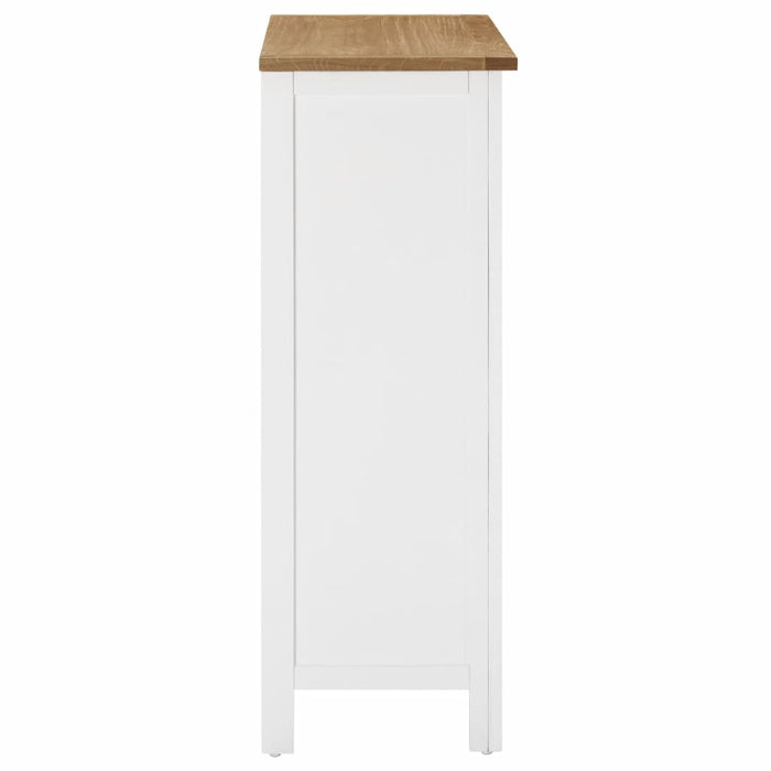 Classic White Wine Cabinet Solid Oak Wood