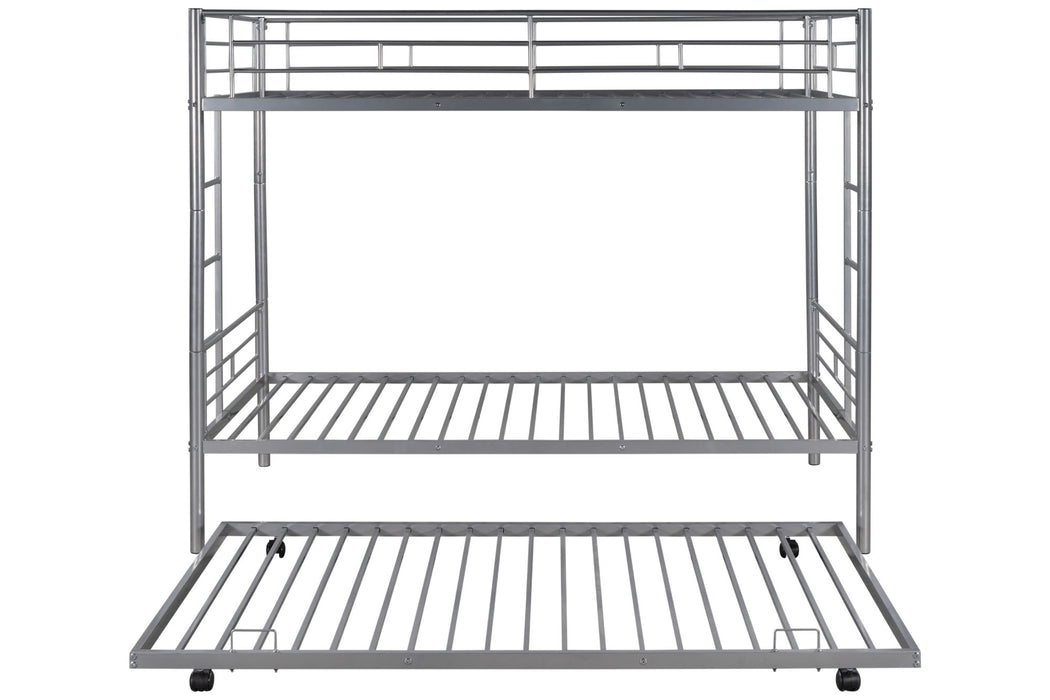 Twin over twin bunk bed with trundle