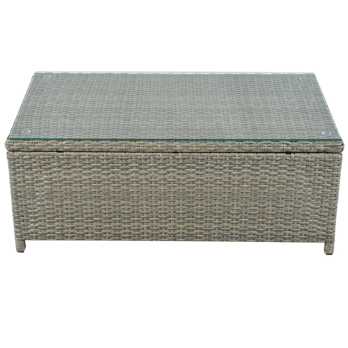 5-Piece Classic Rattan Sectional Seating Group Set