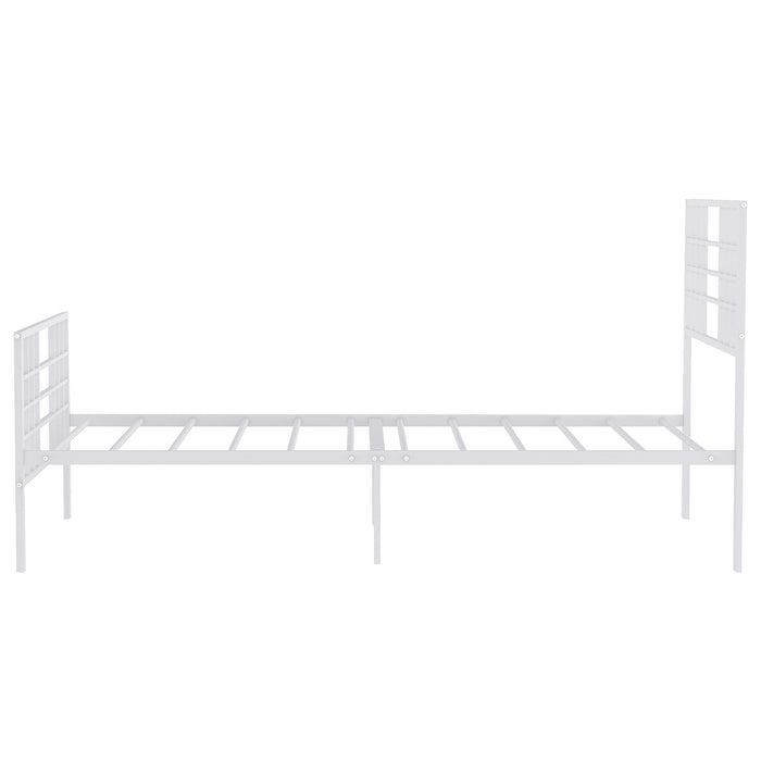 Twin Size Metal Bed Frame Headboard and Footboard Single Platform Mattress Base