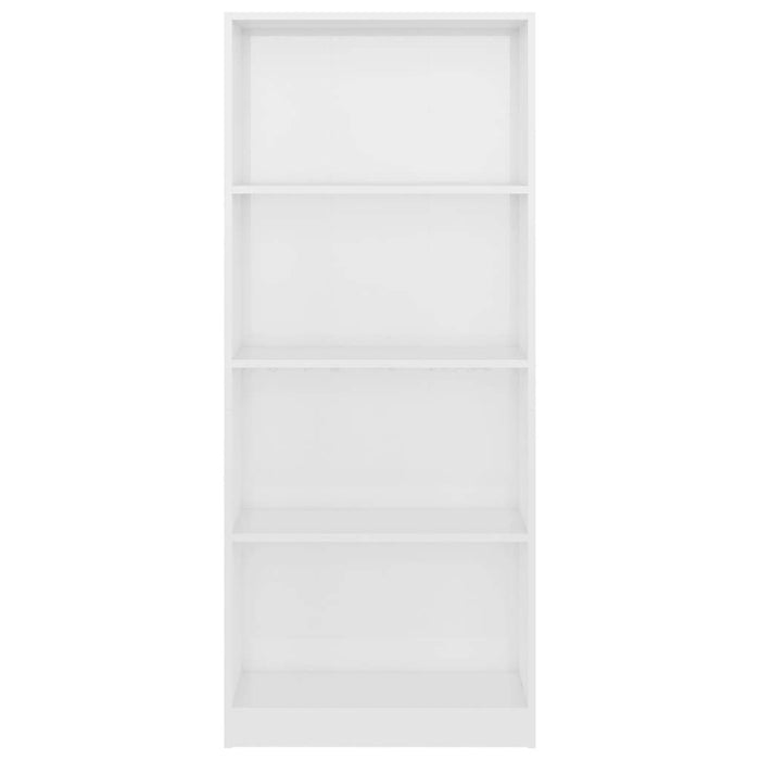 4-Tier Book Cabinet High Gloss White 23.6"x9.4"x55.9"