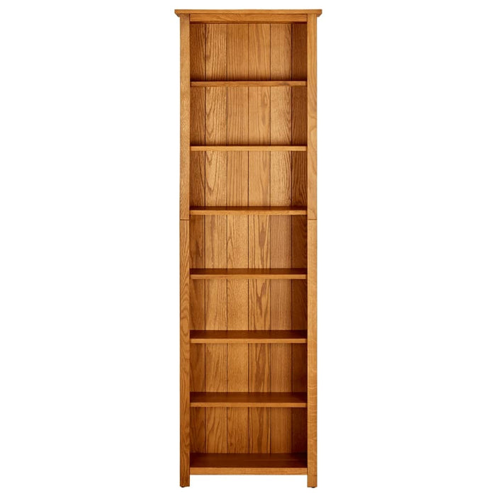 7-Tier Bookcase 23.6"x8.6"x78.7" Solid Oak Wood