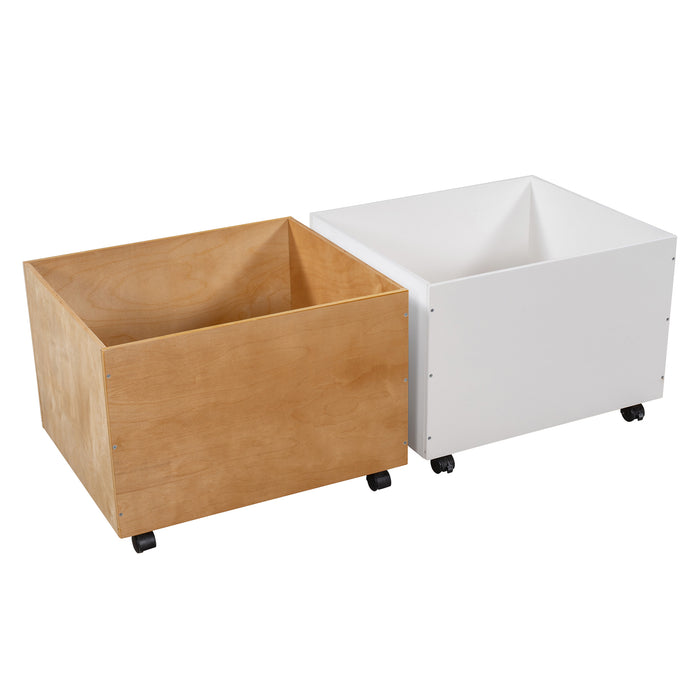 New Space Twin size Low Loft Bed Wooden Bed with Two Storage Boxes
