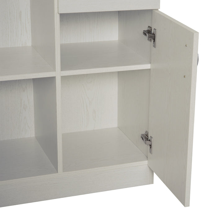 Modern Kitchen Pantry with Buffet Cabinet, 4 door & 1 drawer, Cupboard Doors and Shelves