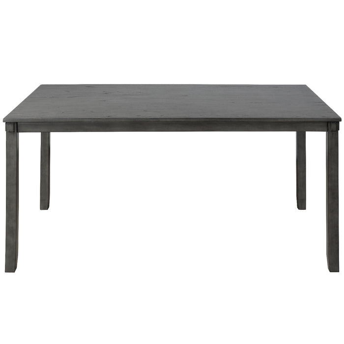 6-Piece Kitchen Dining Table Set Wooden Rectangular Dining Table, 4 Dining Chairs and Bench Family Furniture for 6 People