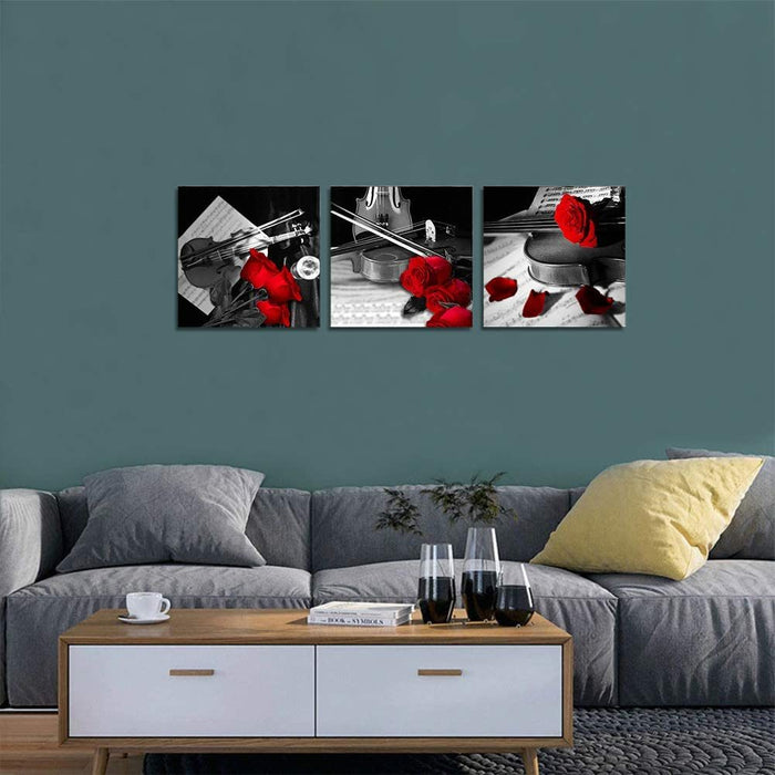 Red Rose Flower Canvas