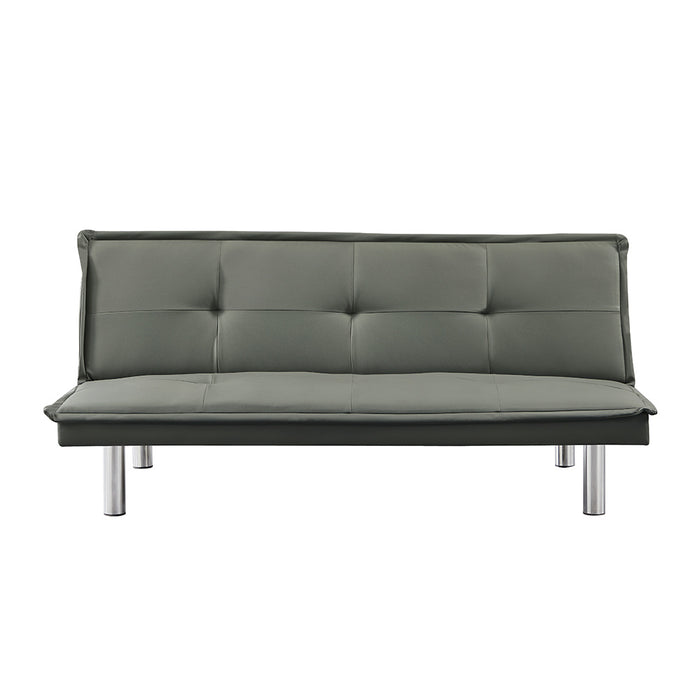 PU Leather Sofa Bed Couch , Convertible Folding Futon Sofa Bed with Metal Legs.