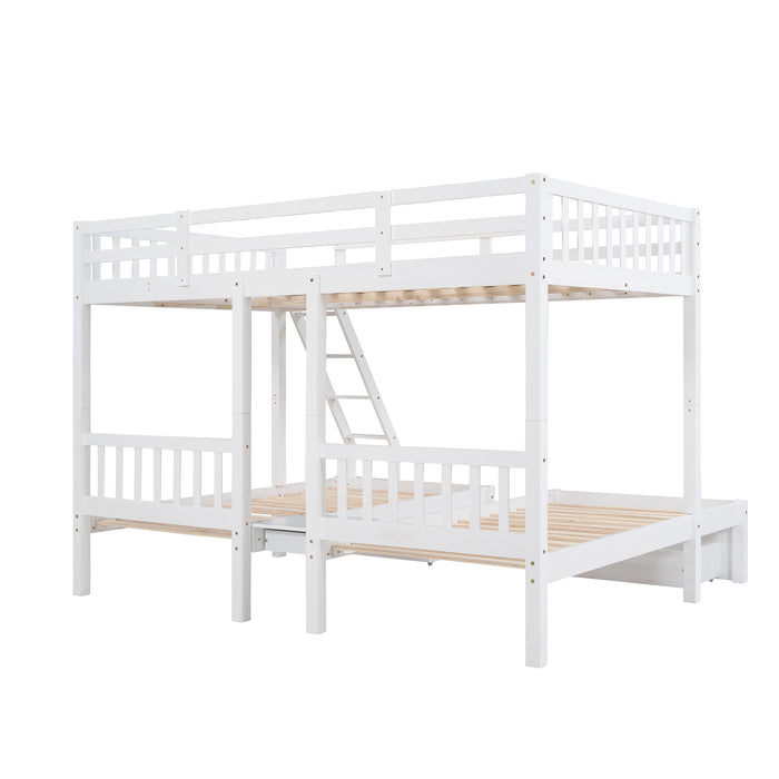 MyRoom Full Over Twin & Twin Wooden Bunk Bed