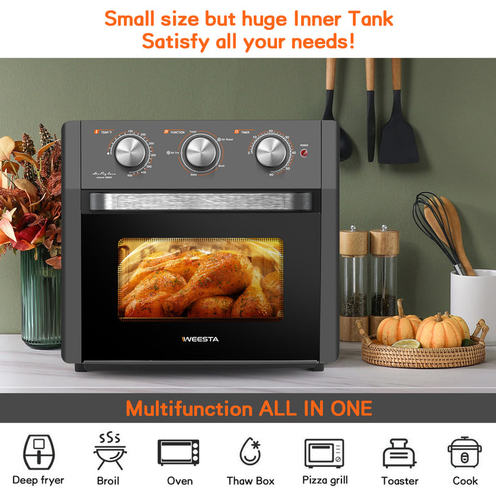 Air Fryer Toaster Oven - 5-In-1 Convection Oven,Air Fry, Roast, Toast, Broil & Bake Function - Air