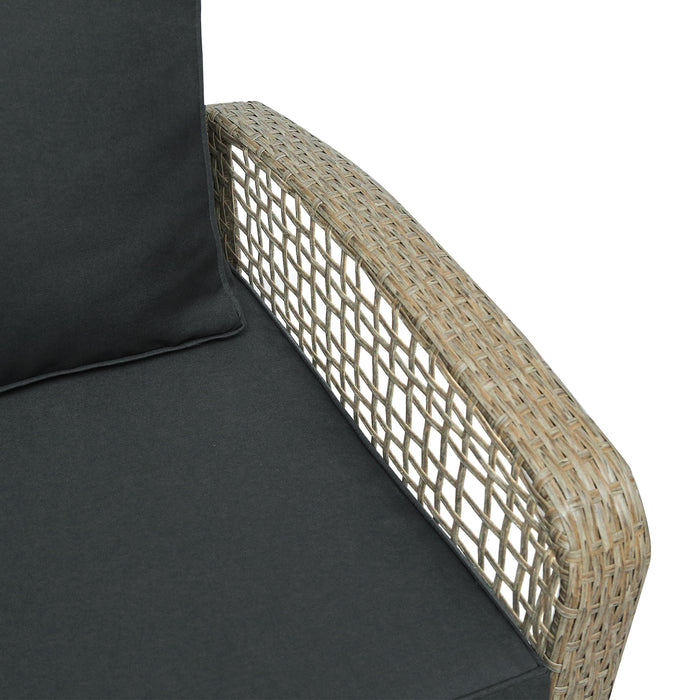 4 Piece Rattan Sofa Seating Group with Cushions, Outdoor Ratten sofa