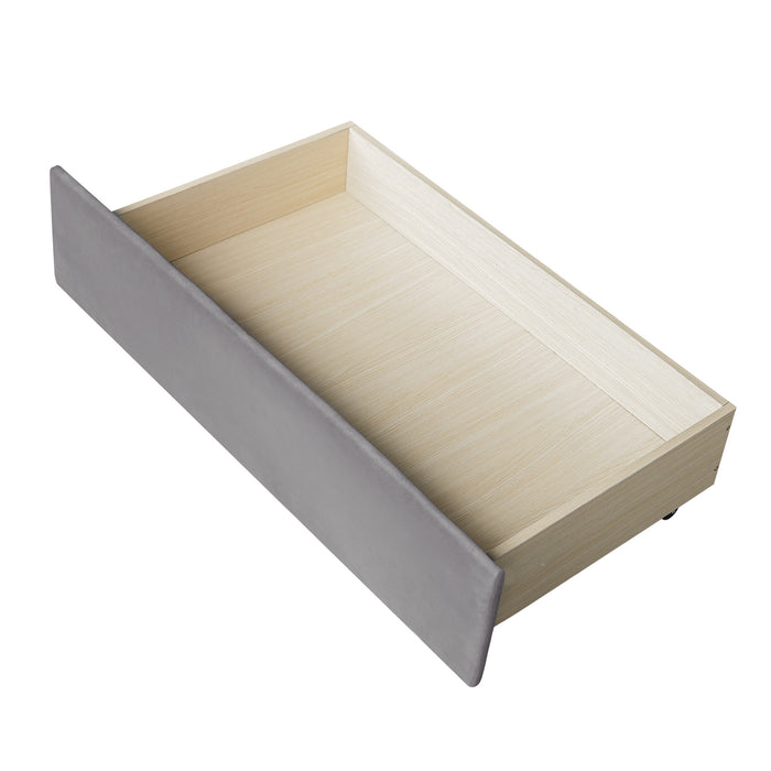 New Space Upholstered daybed Twin Size with Two Drawers and Wood Slat Suppot