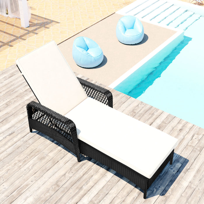 Outdoor patio pool PE rattan wicker chair wicker sun lounger