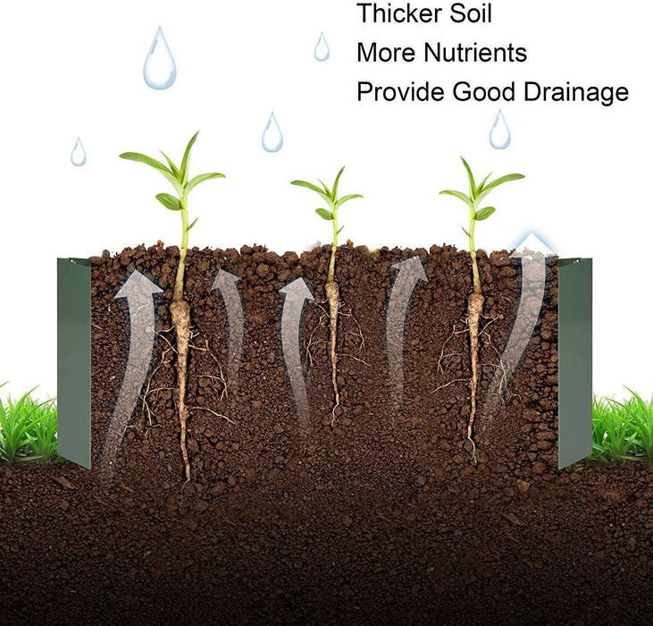 Bosonshop Raised Garden Bed Steel Planter