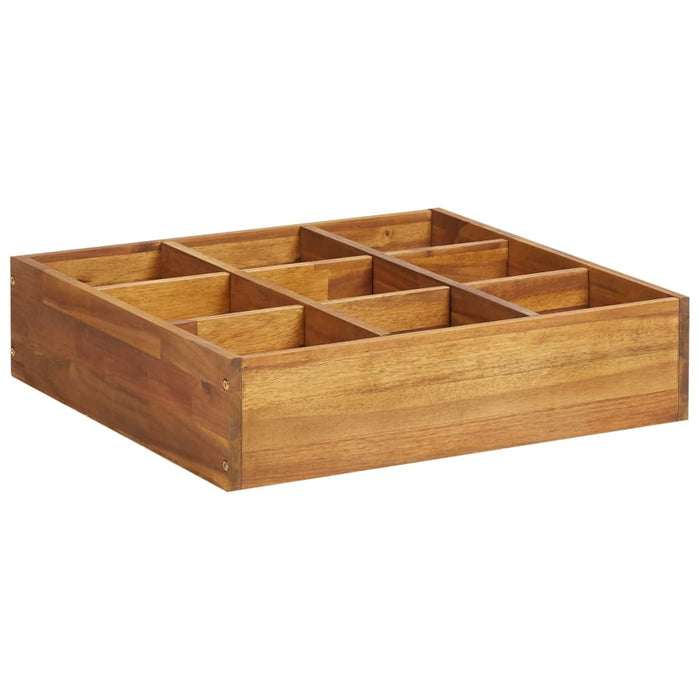 Herb Garden Raised Bed Solid Wood Acacia 23.6"x23.6"x5.9"