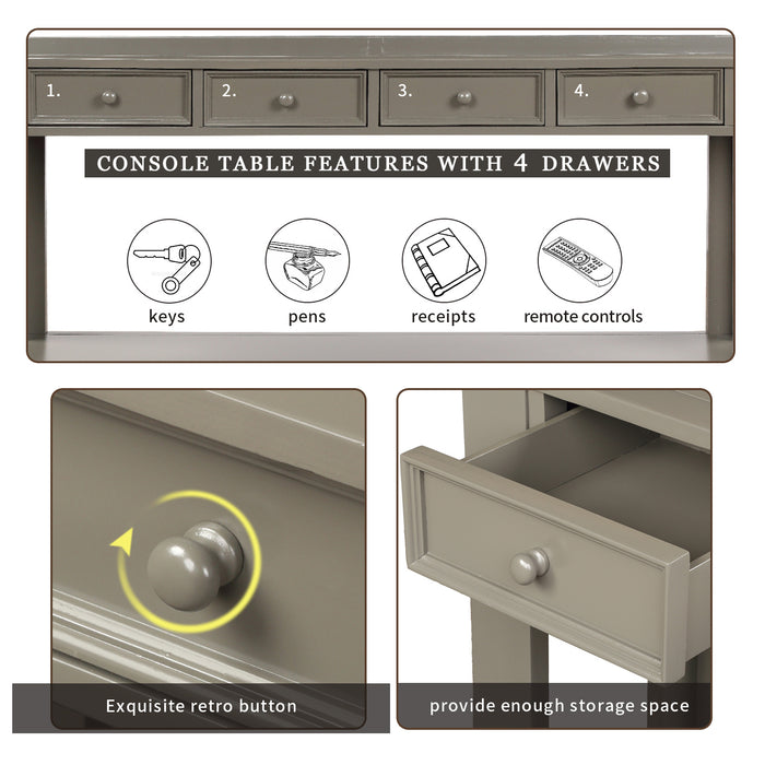 Marlowes Console Table for Entryway (Khaki)