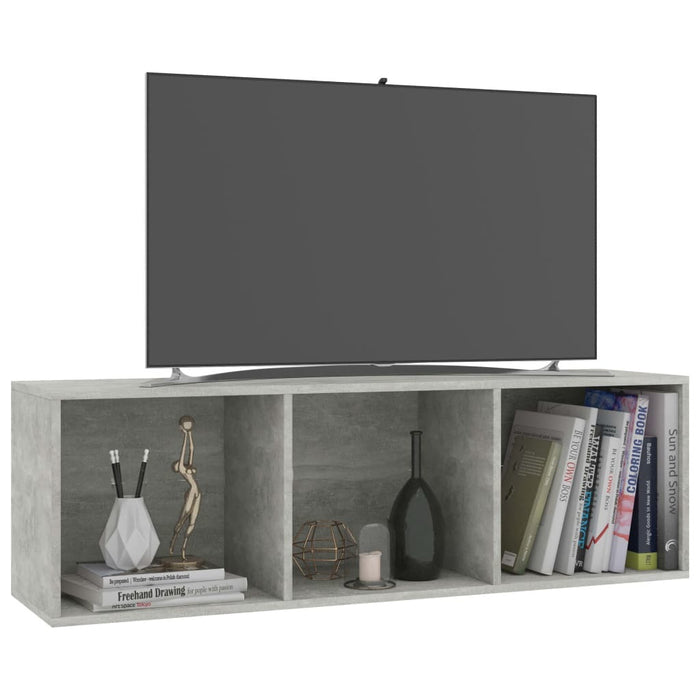 Book Cabinet/TV Cabinet Concrete Gray 14.2"x11.8"x44.9"