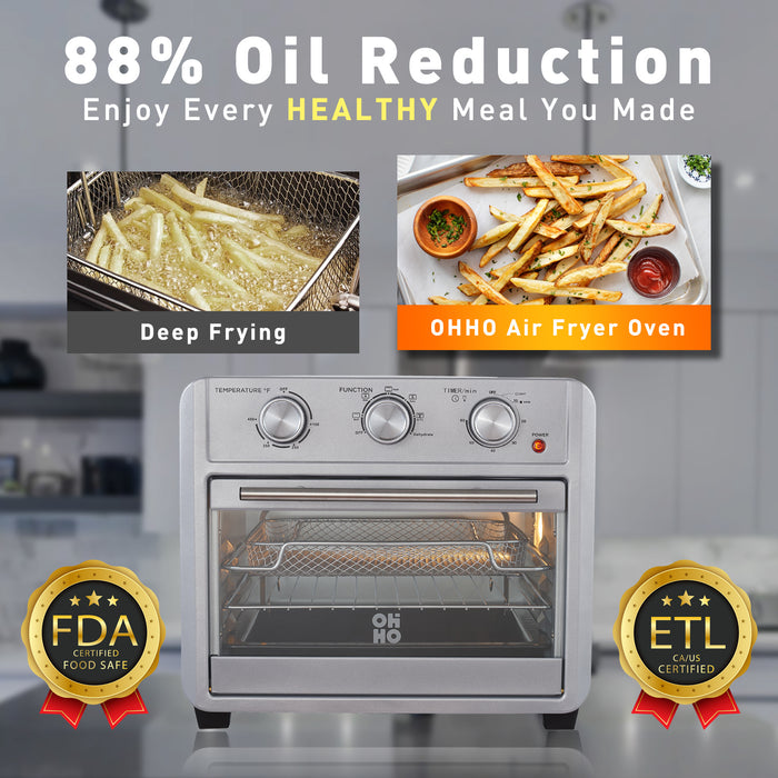 OHHO, Household Multi-Function Air Fryer, Oven, 360° Rotating Roasting, Two Types Optional, 22L