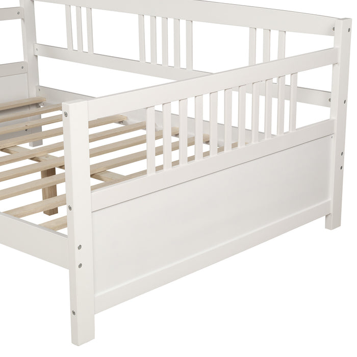 Heskers Morden Full Size White Wooden Daybed