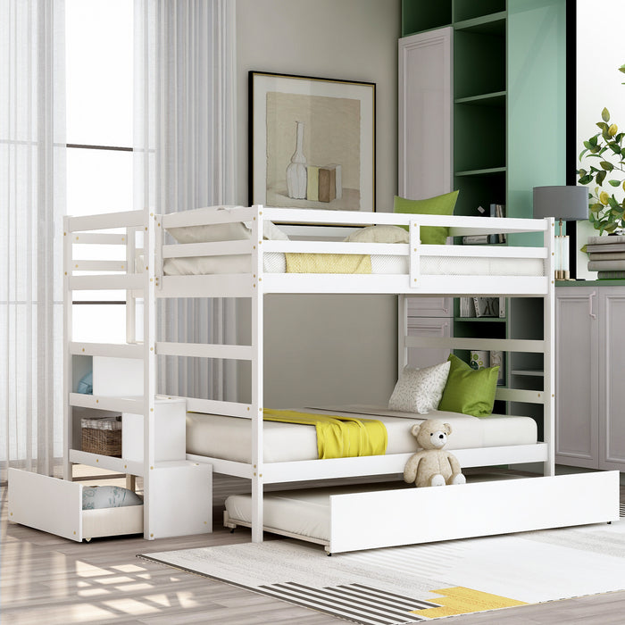 Simple Living Full over Full Bunk Bed with Twin Size Trundle