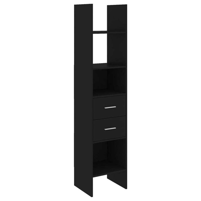 Book Cabinet Black 15.7"x13.8"x70.9" Chipboard