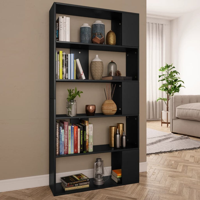 Book Cabinet/Room Divider Black 31.5"x9.4"x62.6"