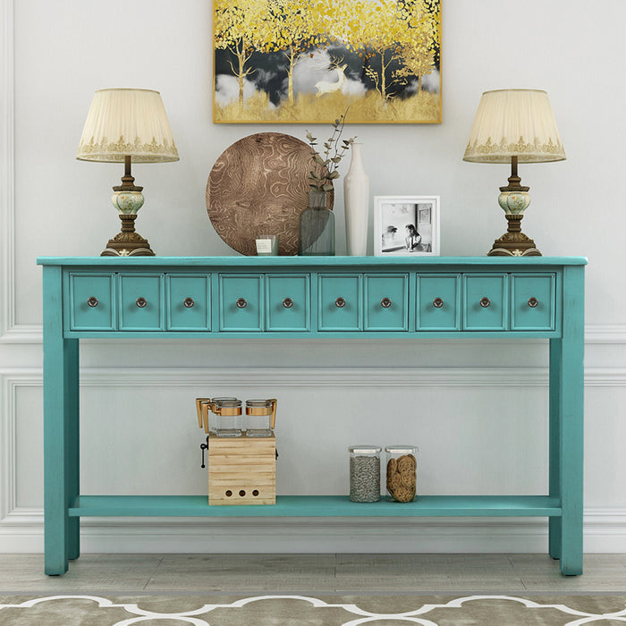 Rustic Entryway Console Table