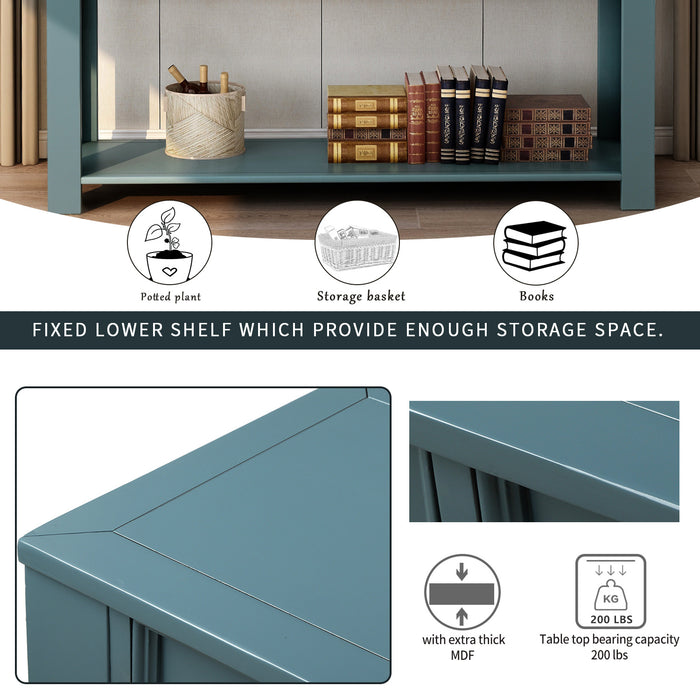 Simmons Entryway Hallway Sofa Table (Dark Blue)