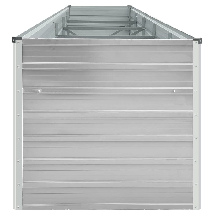 Garden Raised Bed Galvanized Steel 157.5"x31.5"x17.7" Gray