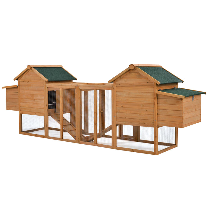 Natural Gray Large Outdoor Wooden Chicken Coop Rabbit Hutch