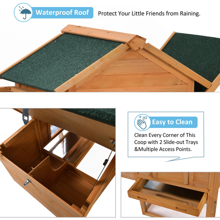 Topmax Large Outdoor Wooden Chicken Coop Poultry Cage Rabbit Hutch