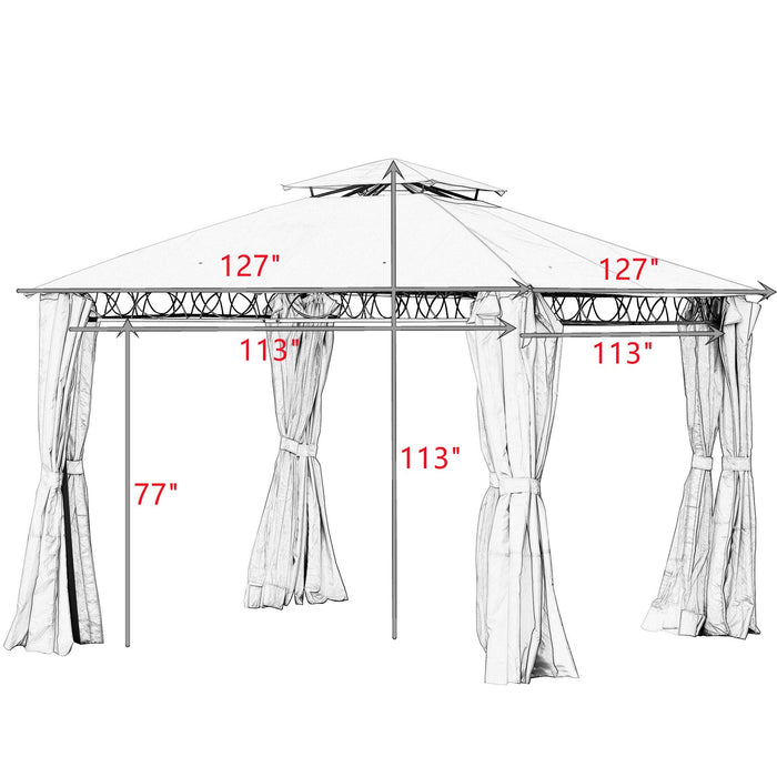 Pragos Classic Double Tiered Grill Canopy UV Protection