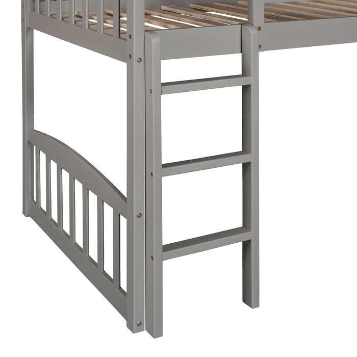 Twin Loft Bed with Slide, House Bed with Slide