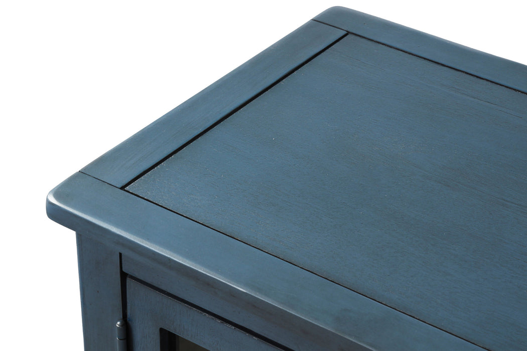 Farmhouse Wood Sideboard Console Table with Bottom Shelf