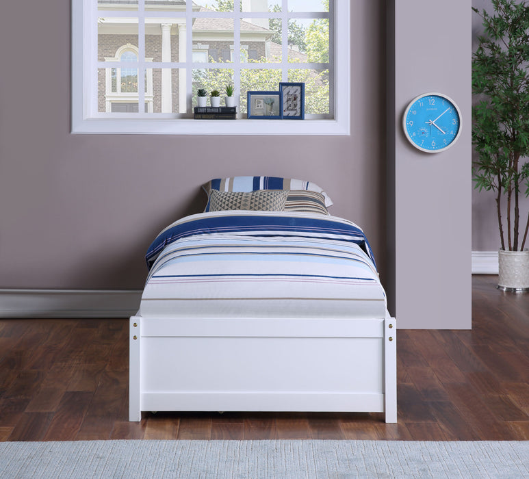 Twin Bed with 2 Storage drawers,White