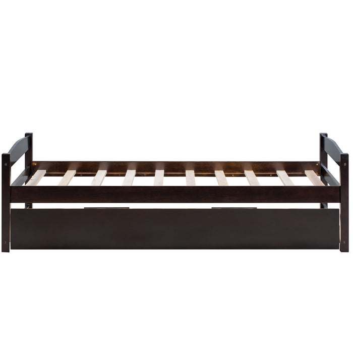 Marcos Wooden Daybed with Trundle Twin Size