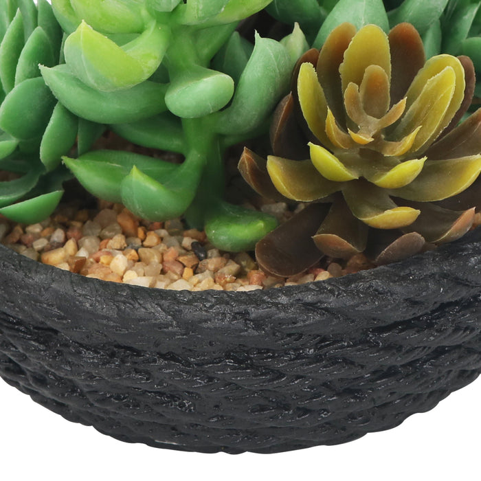 3pcs Artificial Succulents Plants Mini Realistic Fake Succulents EVA Planter Pot