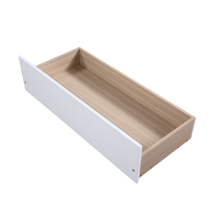 Twin Bed with 2 Storage drawers,White