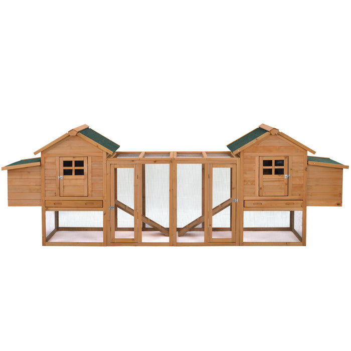 Natural Gray Large Outdoor Wooden Chicken Coop Rabbit Hutch