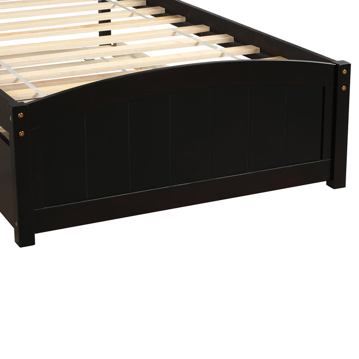 Twin size Platform Bed with Trundle