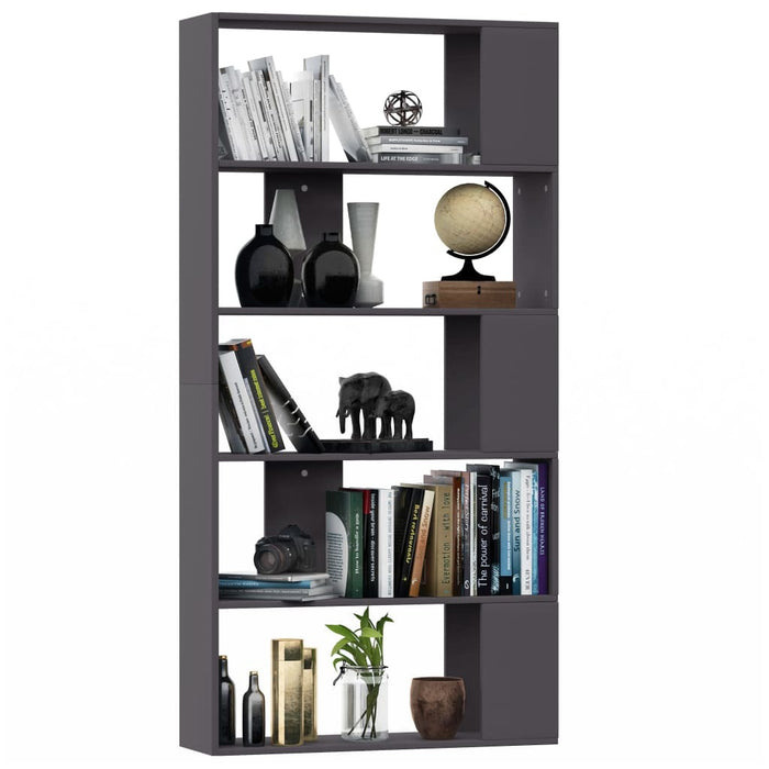 Book Cabinet/Room Divider Gray 31.5"x9.4"x62.6" Chipboard