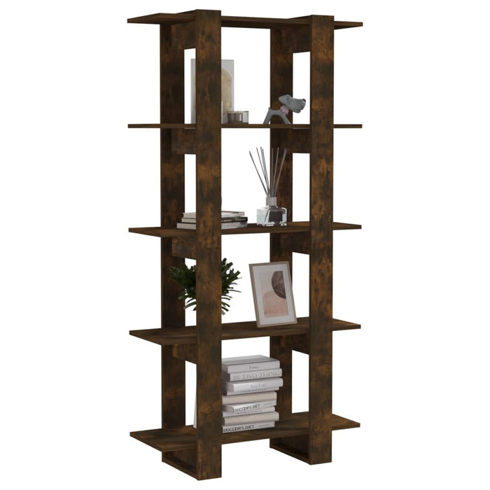 Book Cabinet/Room Divider Smoked Oak 31.5"x11.8"x63" Chipboard