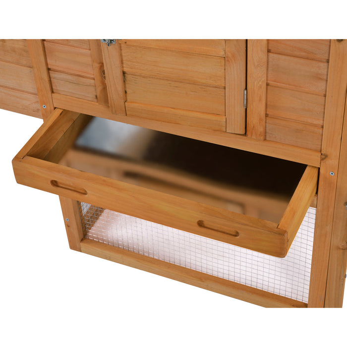 Topmax Large Outdoor Wooden Chicken Coop Poultry Cage Rabbit Hutch